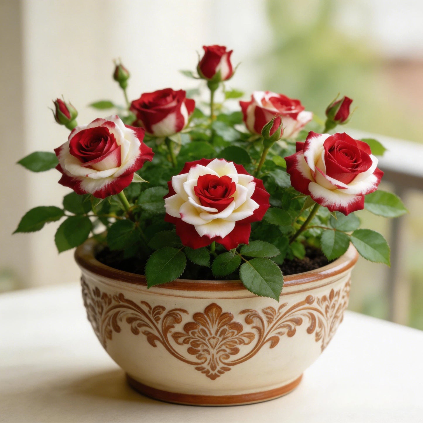 Rare Twin Red White Rose Flower Seeds for Planting - Captivating Blooms Non GMO - Planting Instructions for Easy Grow