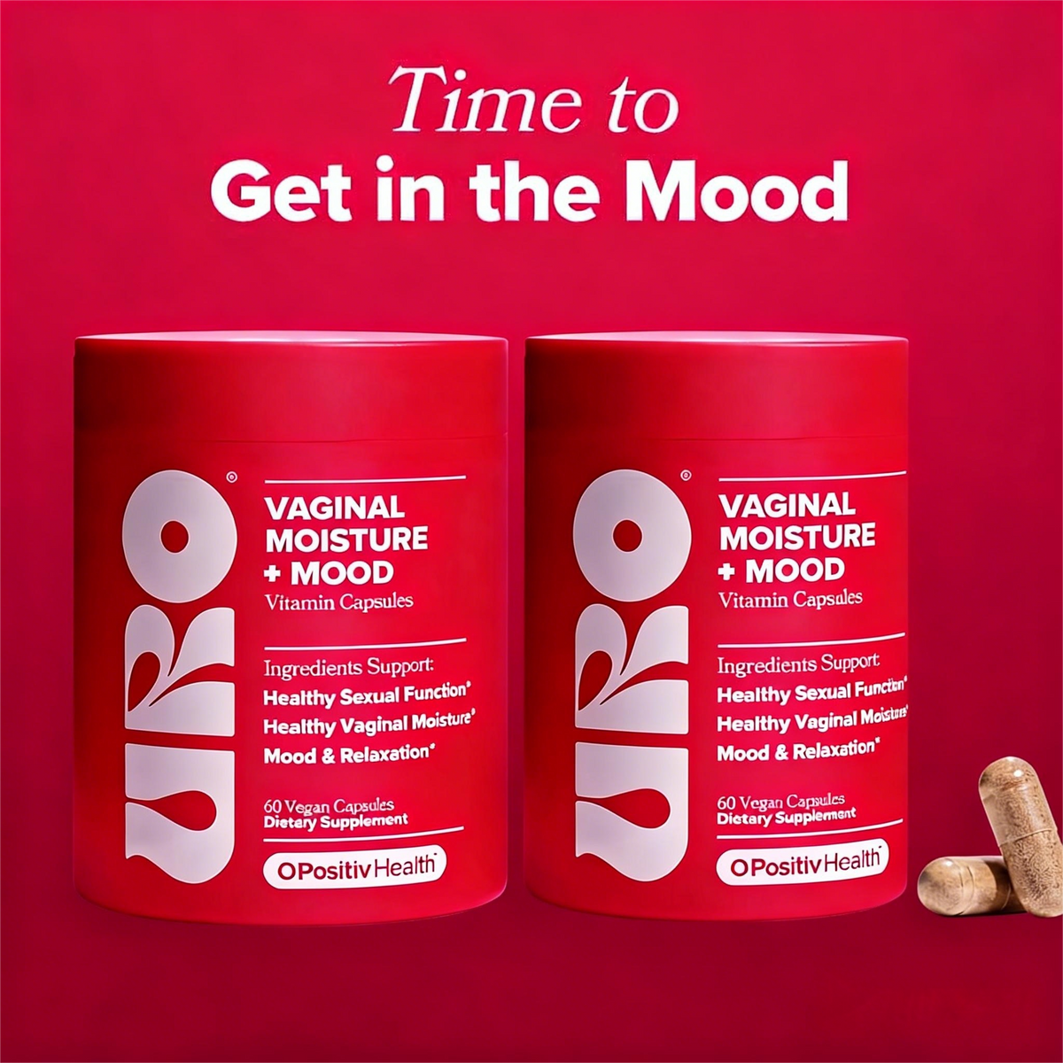 URO Vaginal Moisture& Mood Capsules ， Support Vaginal Moisture, Mood & Relaxation  -30 Servings