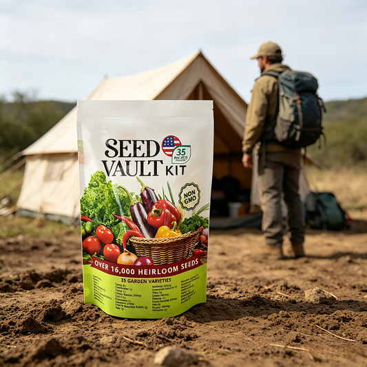 Survival Vegetable Seeds Garden Kit Over 16,000 Seeds Non-GMO and Heirloom, Great for Emergency Bugout Survival Gear 35 Varieties Seeds for Planting Vegetables.