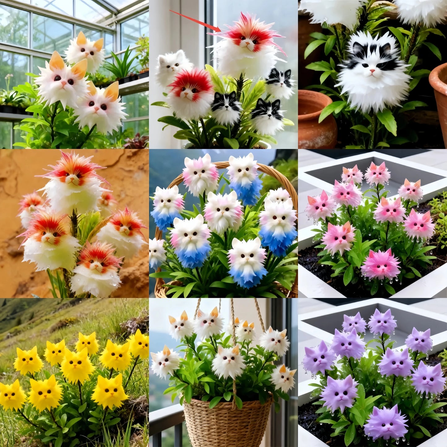 Cat's Eye Dazzle Colorful flowers