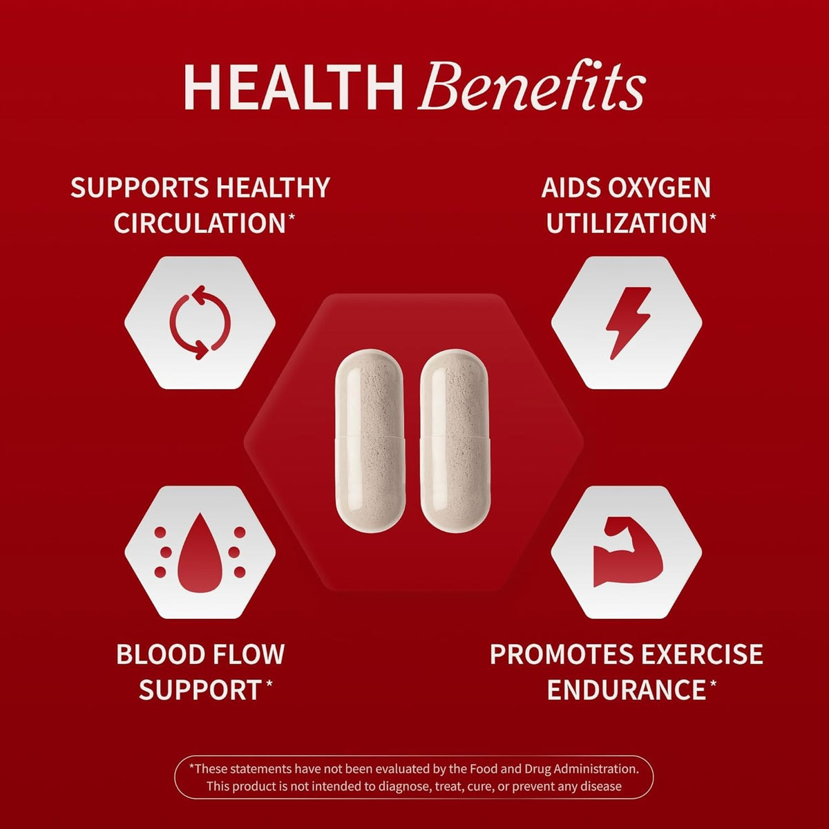 Supplements Nitric Oxide Supplement w/L-Arginine to Support Energy,60Count