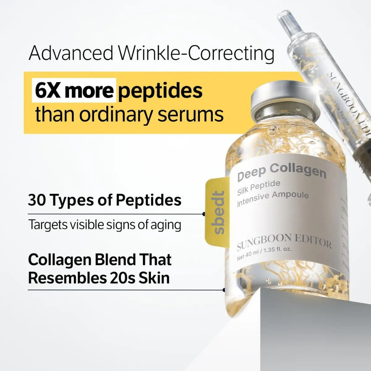 Ampoule Collagen Peptide Face-Lift Duo, 8HA Anti-Aging & Silk Serum Set