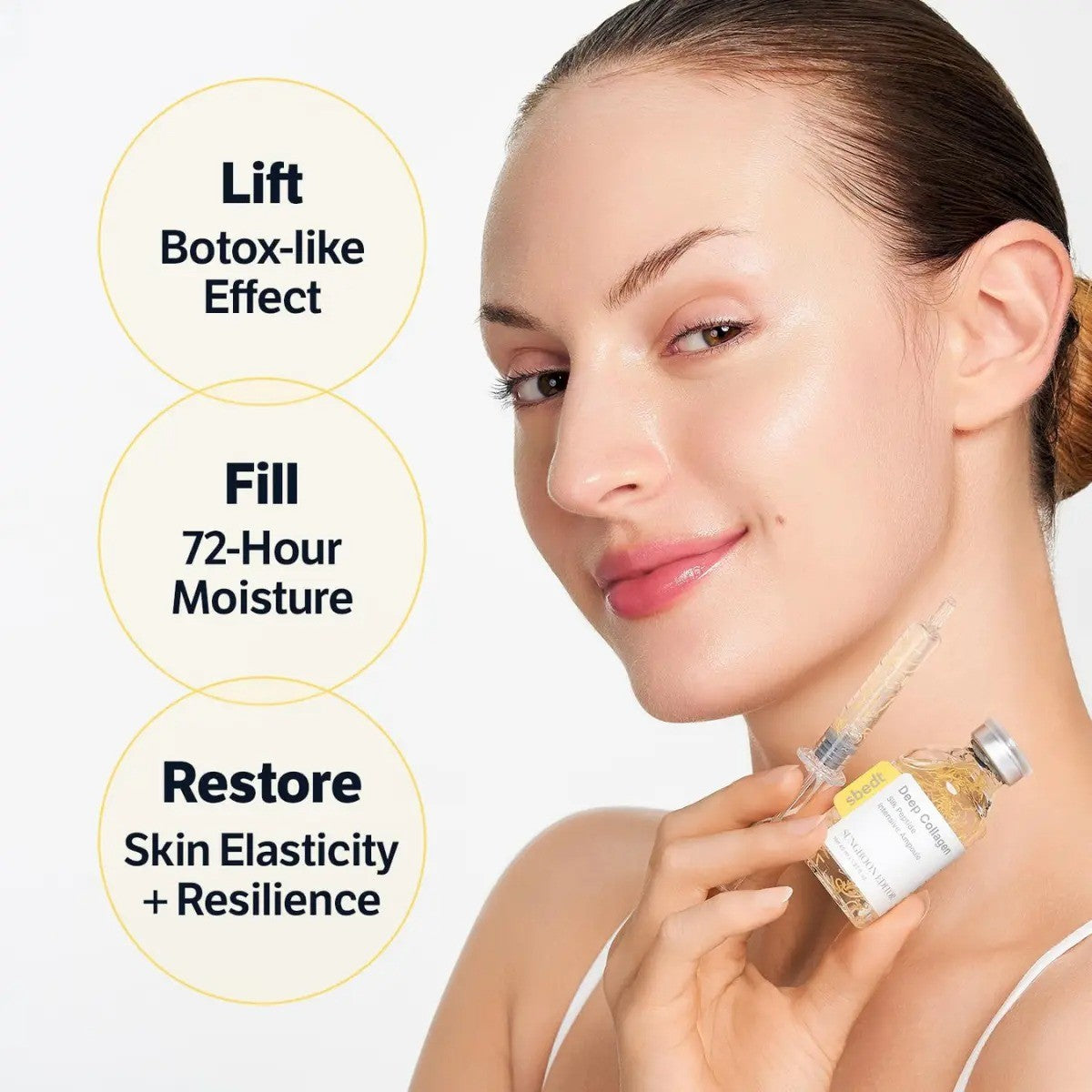 Ampoule Collagen Peptide Face-Lift Duo, 8HA Anti-Aging & Silk Serum Set