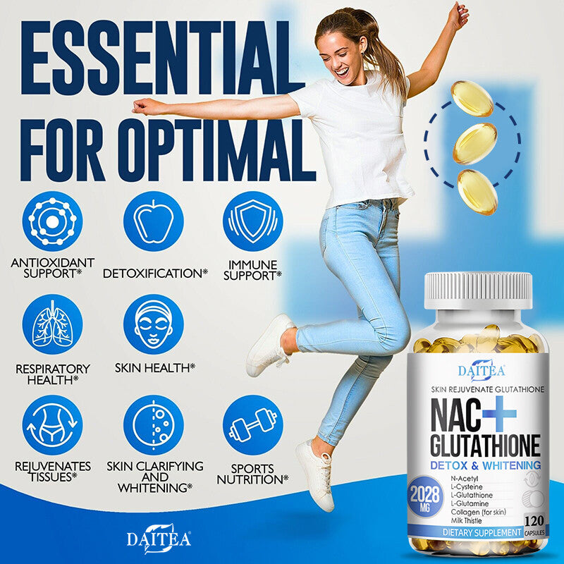 Nac Glutathione Collagen Softgel Skin Whitening Anti-Aging Antioxidant Immune US